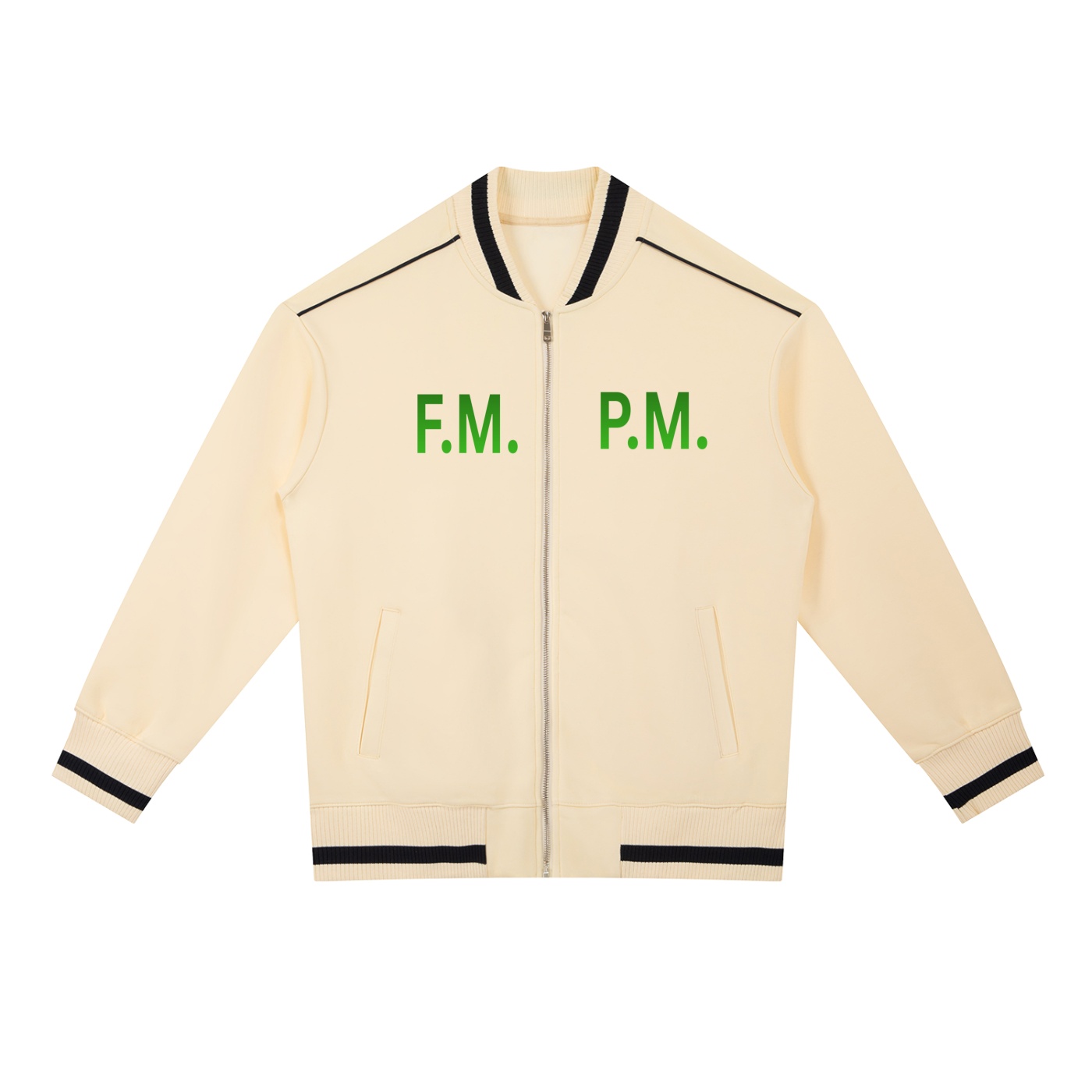 Contrast Piping Zip Bomber Jacket - Image 3