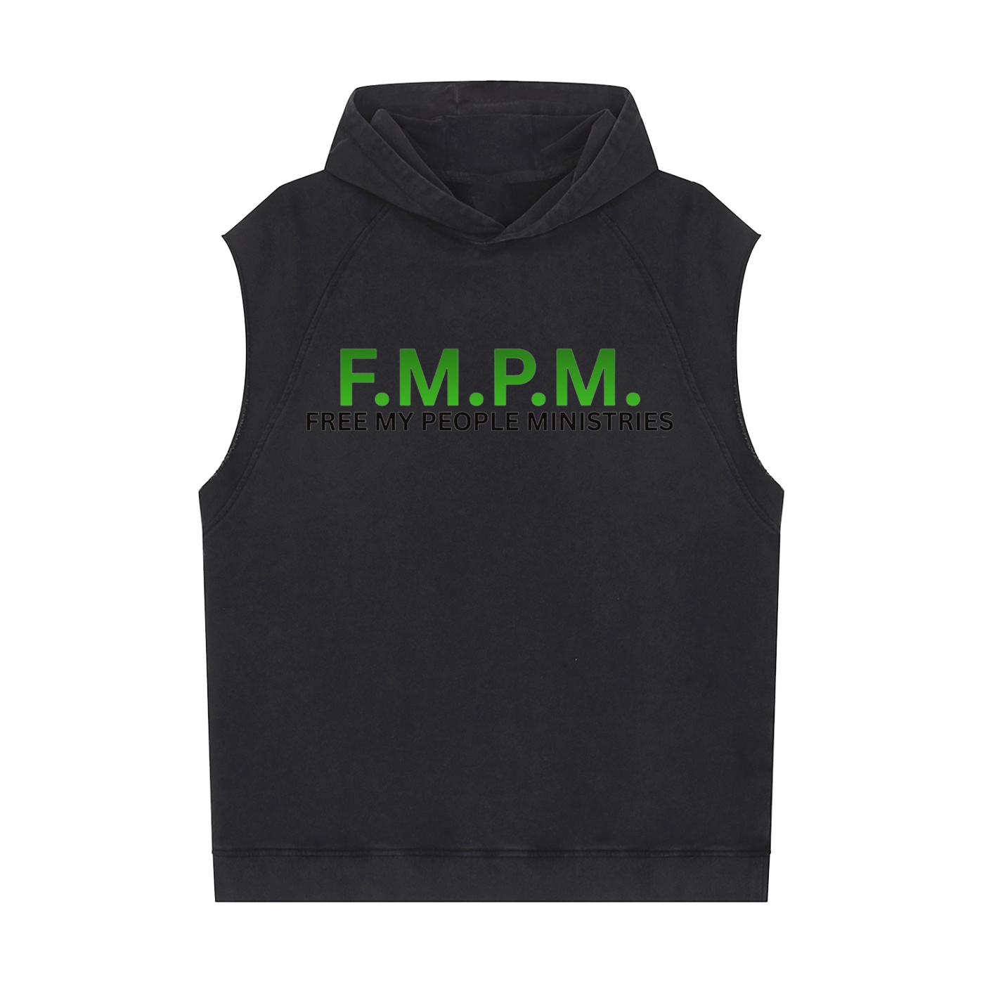 Snow Washed Sleeveless Hoodie