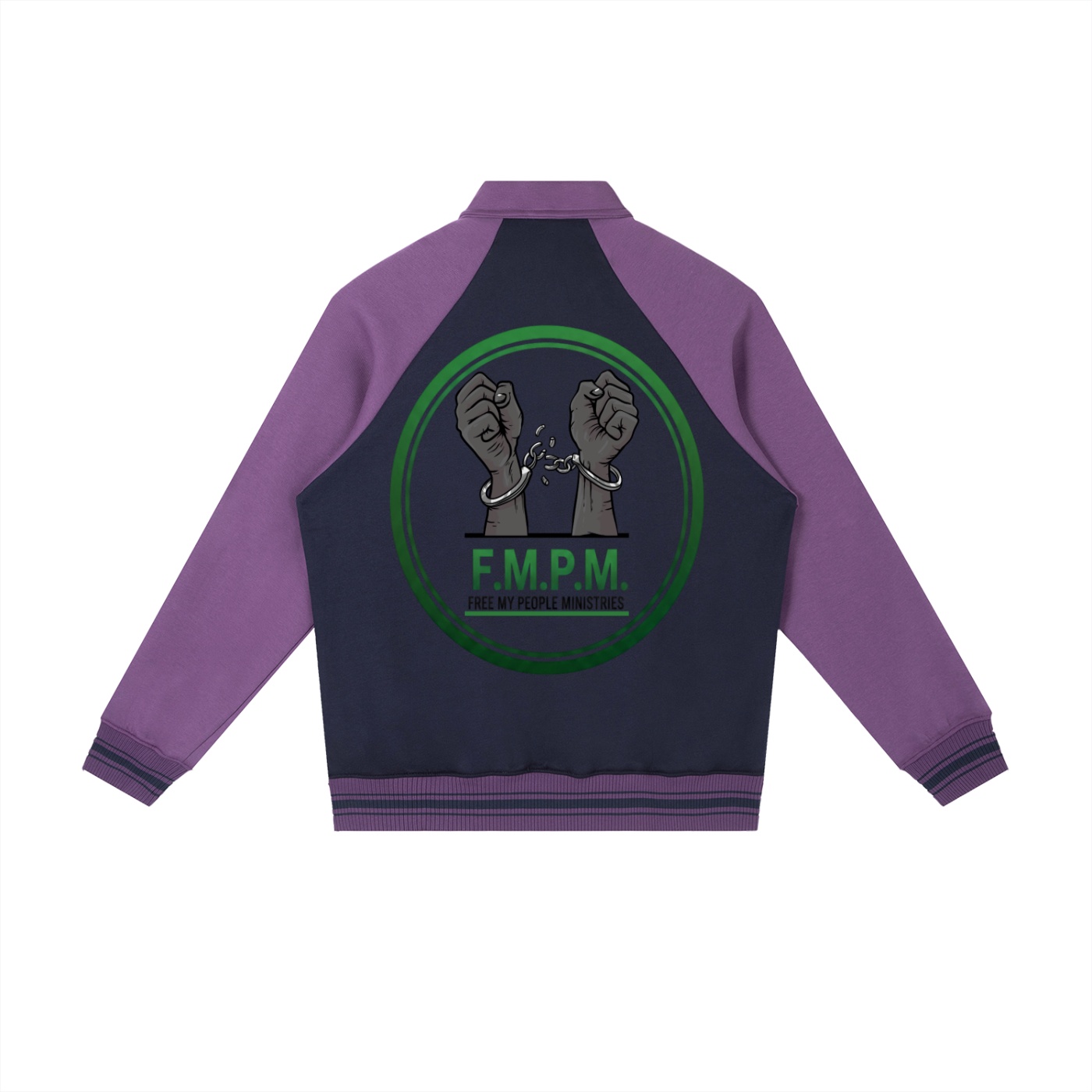 Contrast Raglan Sleeve Baseball Jacket - Image 12