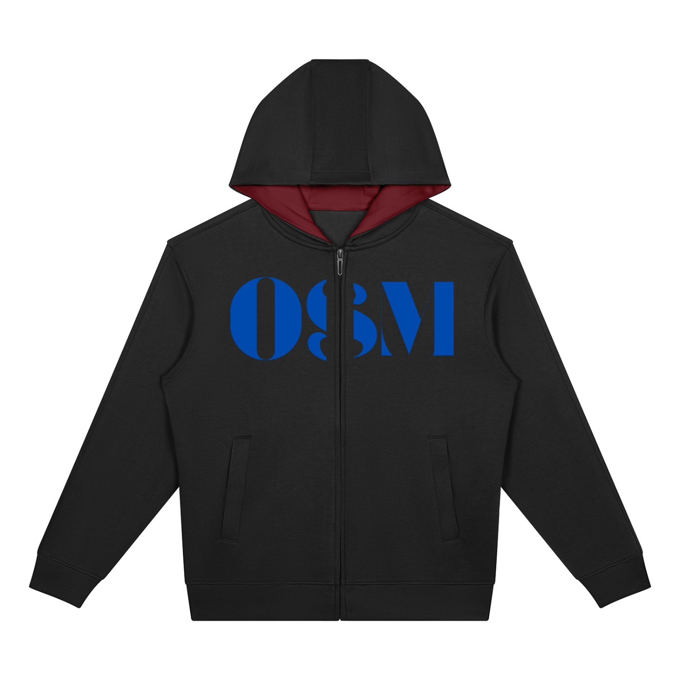 Unisex Drop Shoulder Full Zip Hoodie
