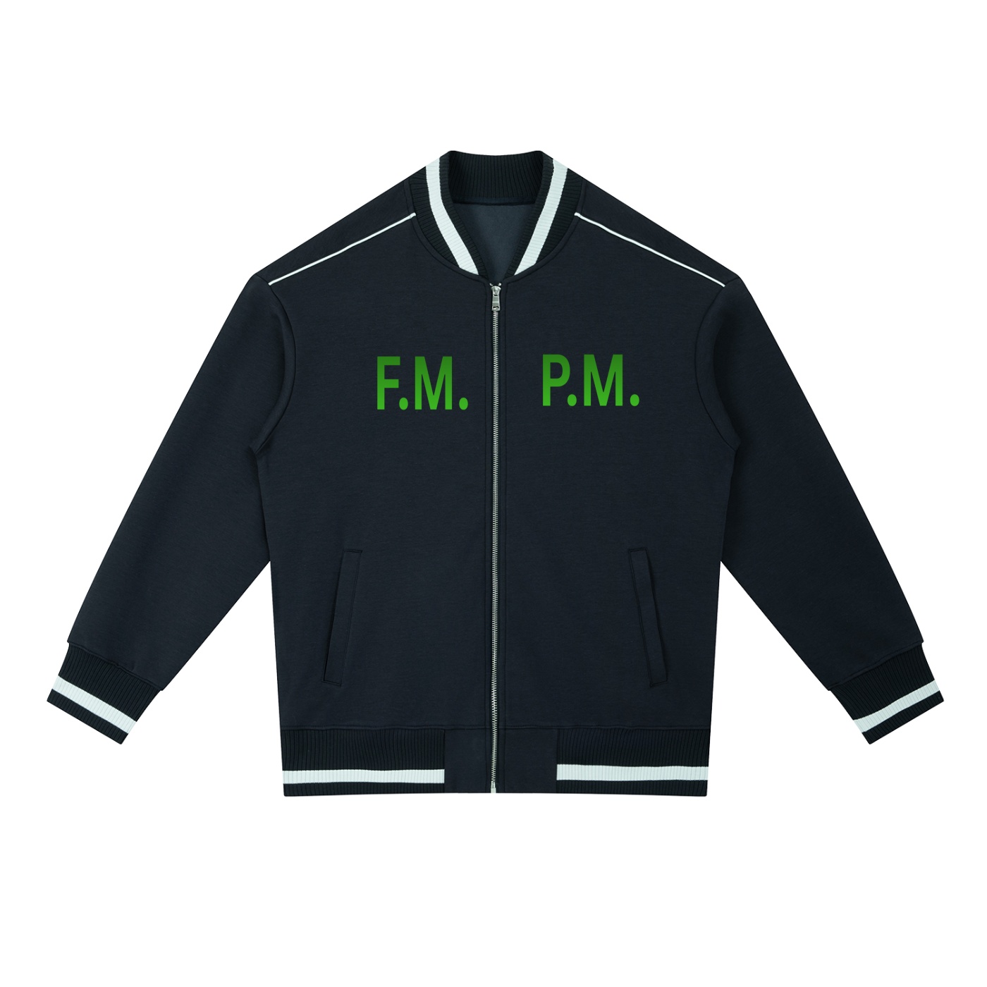 Contrast Piping Zip Bomber Jacket - Image 11