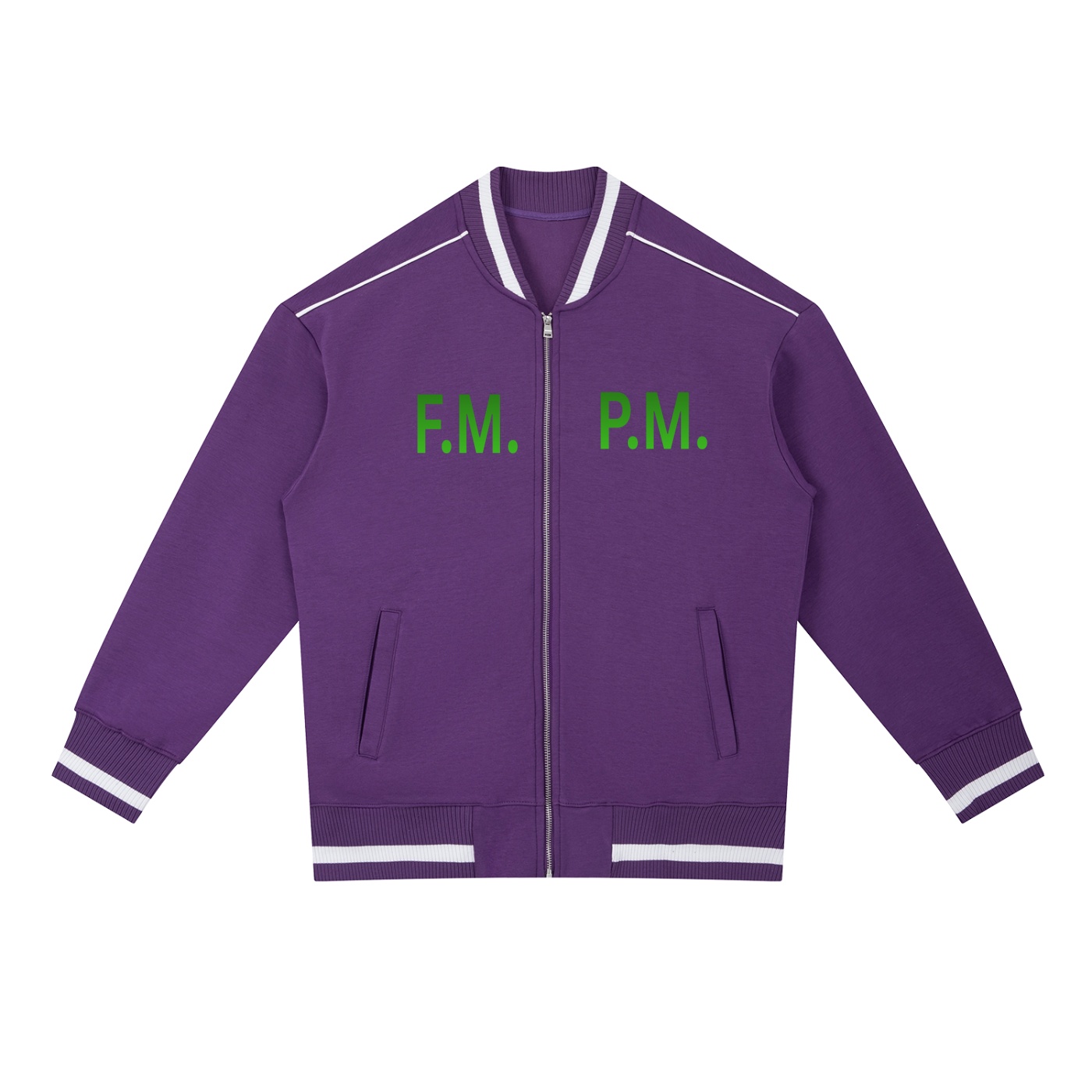 Contrast Piping Zip Bomber Jacket - Image 9