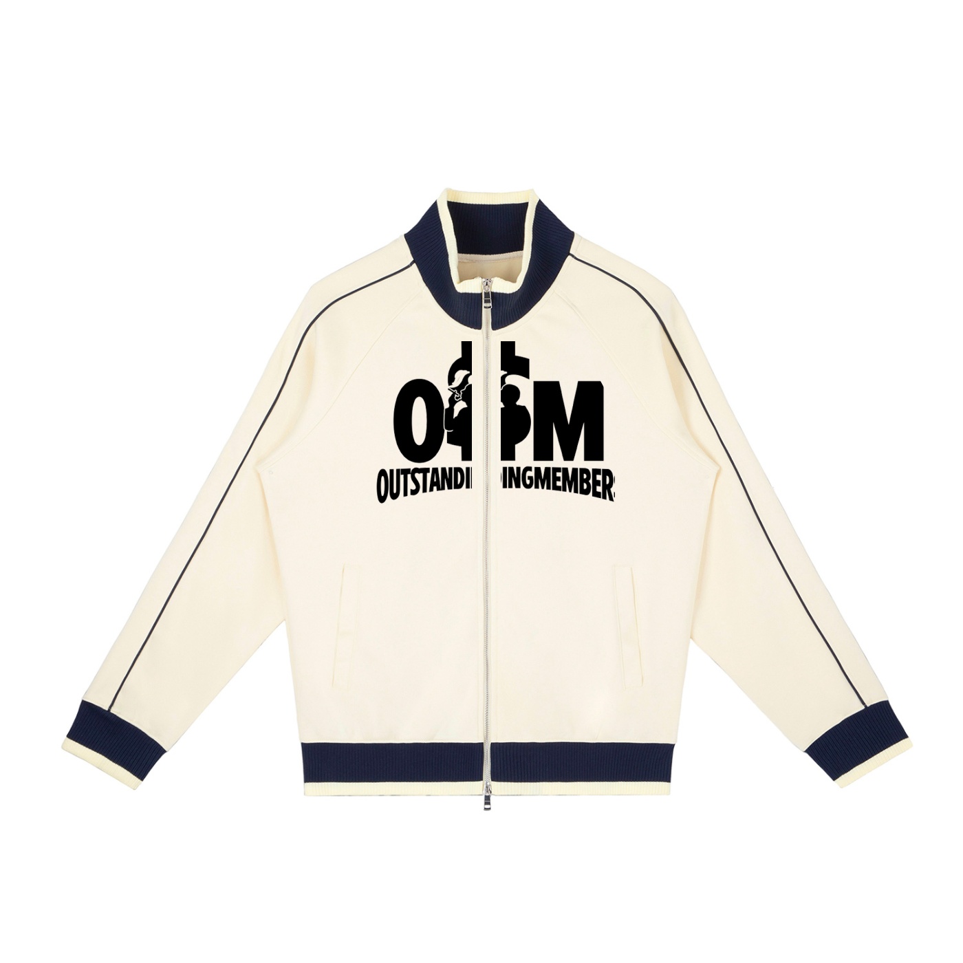 Color Block Raglan Sleeve Zip Track Jacket - Image 3