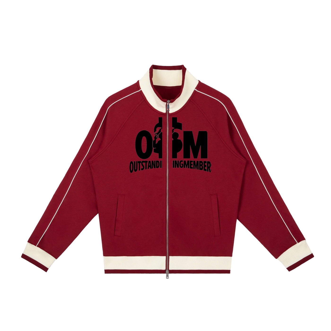 Color Block Raglan Sleeve Zip Track Jacket - Image 7