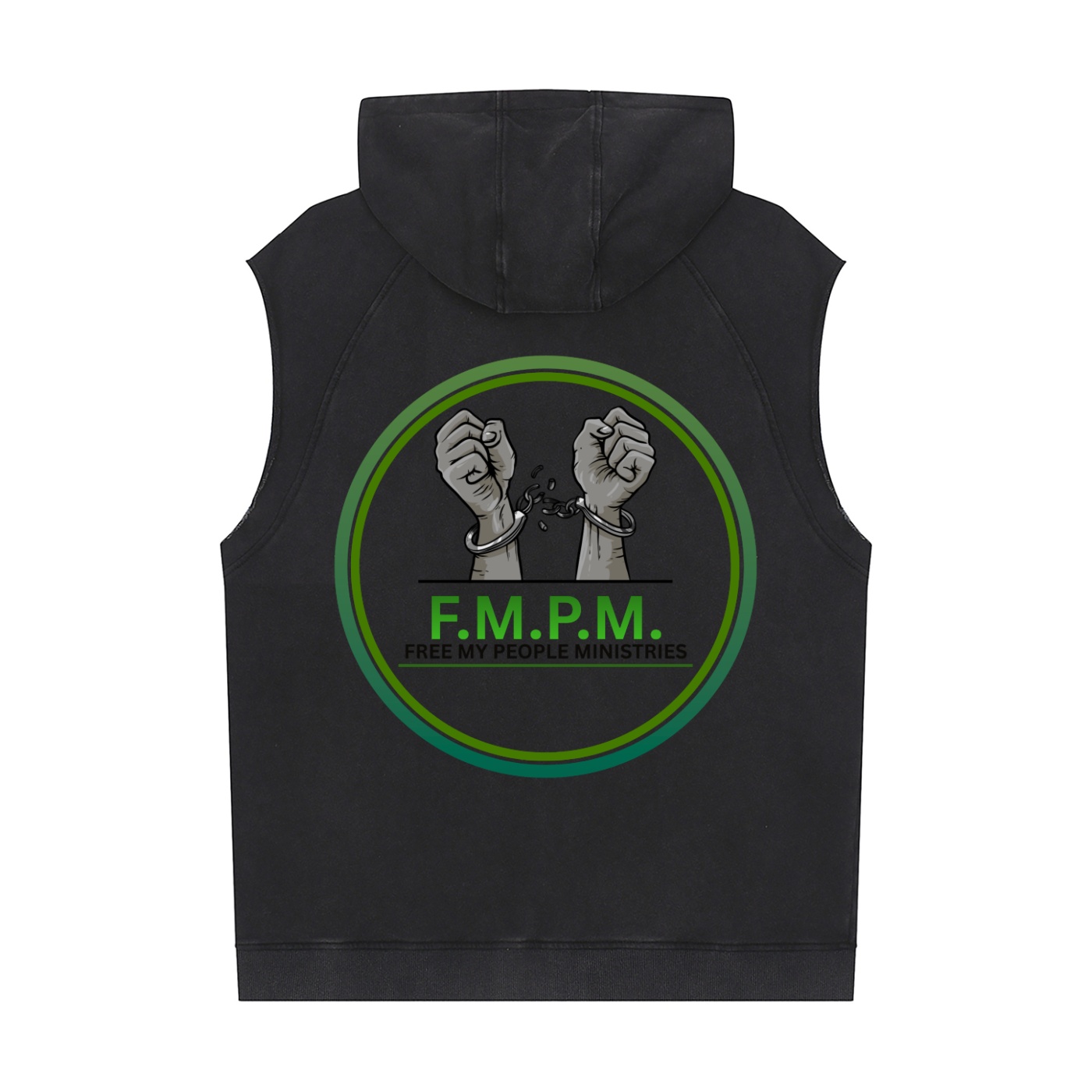 Snow Washed Sleeveless Hoodie - Image 2
