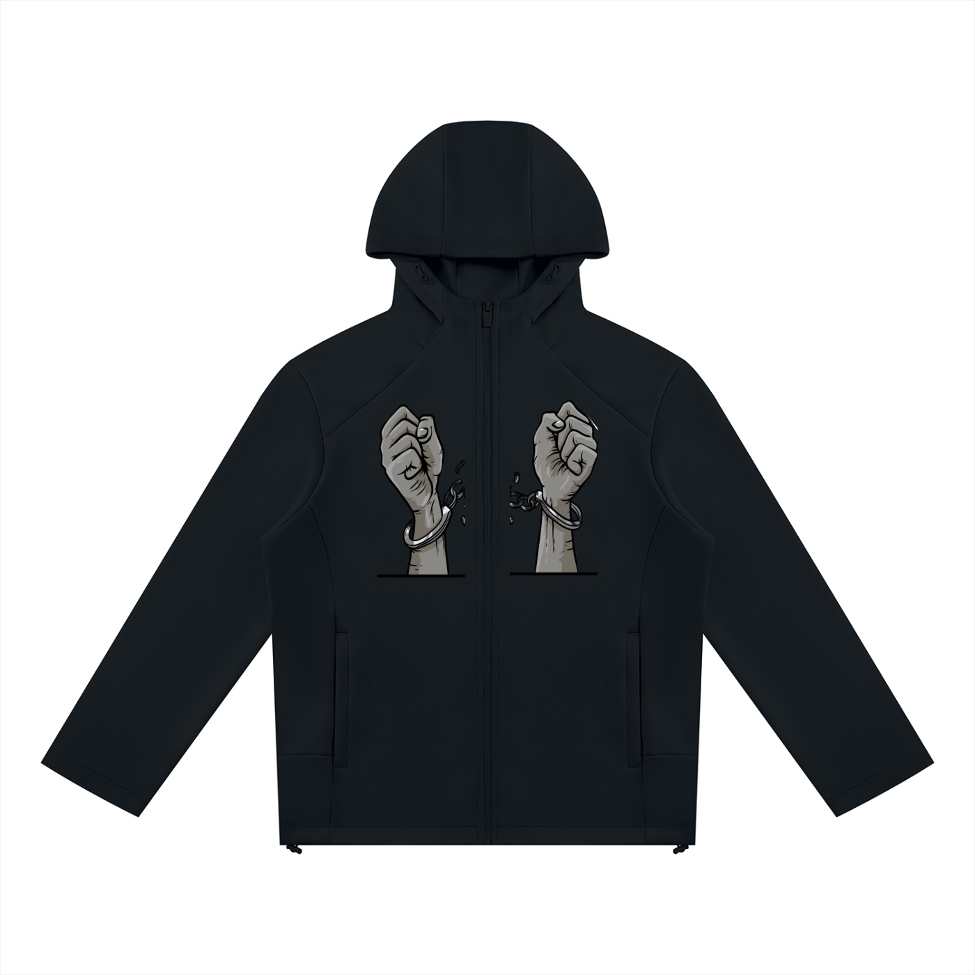 Unisex Paneled Full Zip Hoodie