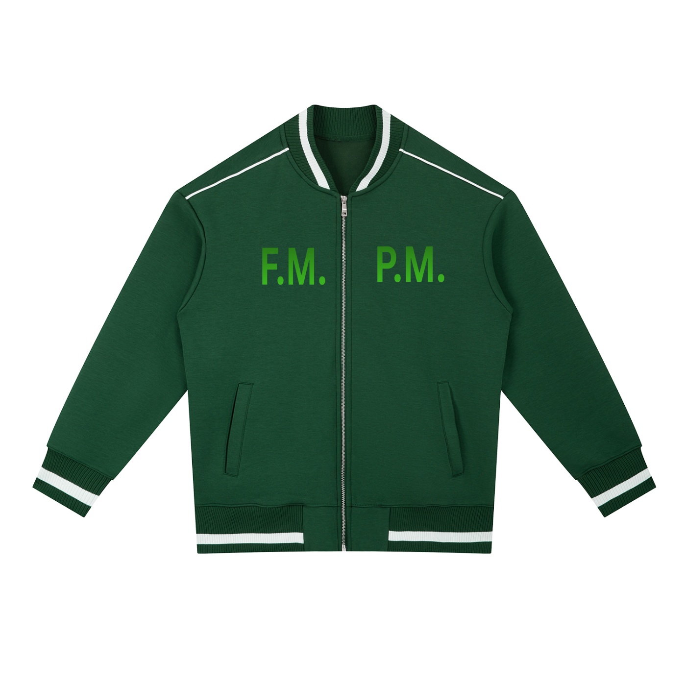 Contrast Piping Zip Bomber Jacket - Image 7