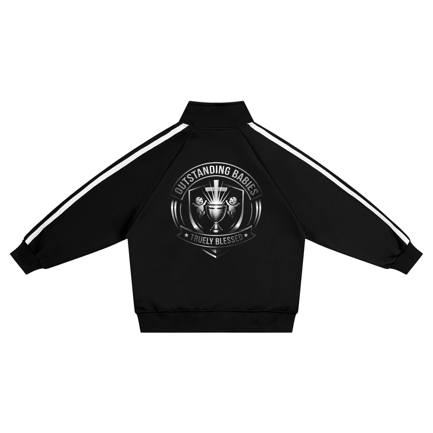 Kids’ Contrast Tape Coach Jacket - Image 2