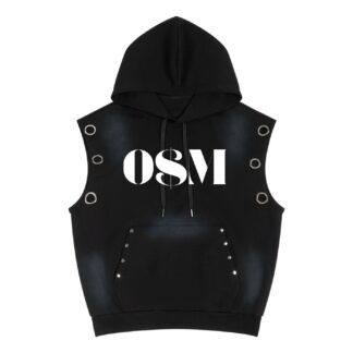 Unisex Vintage Wash Sun Fade Sleeveless Hoodie