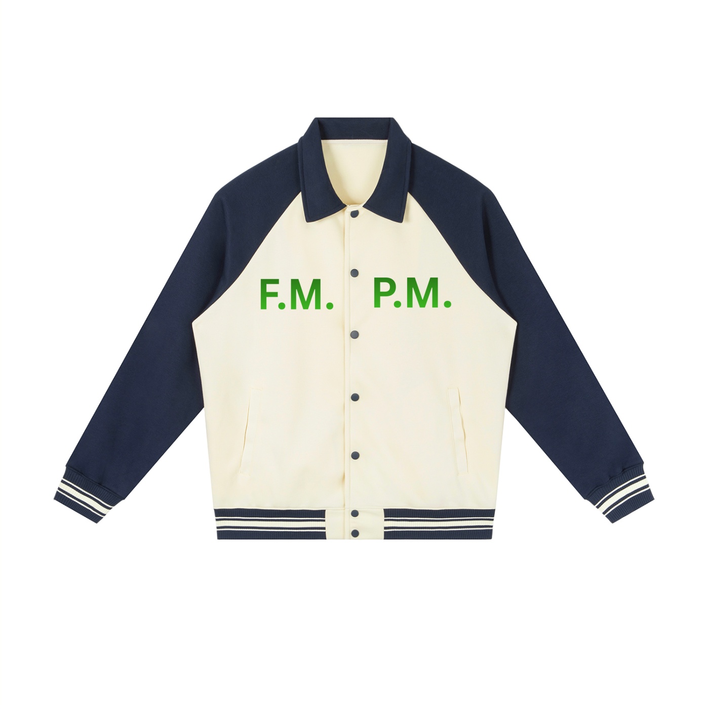 Contrast Raglan Sleeve Baseball Jacket - Image 3