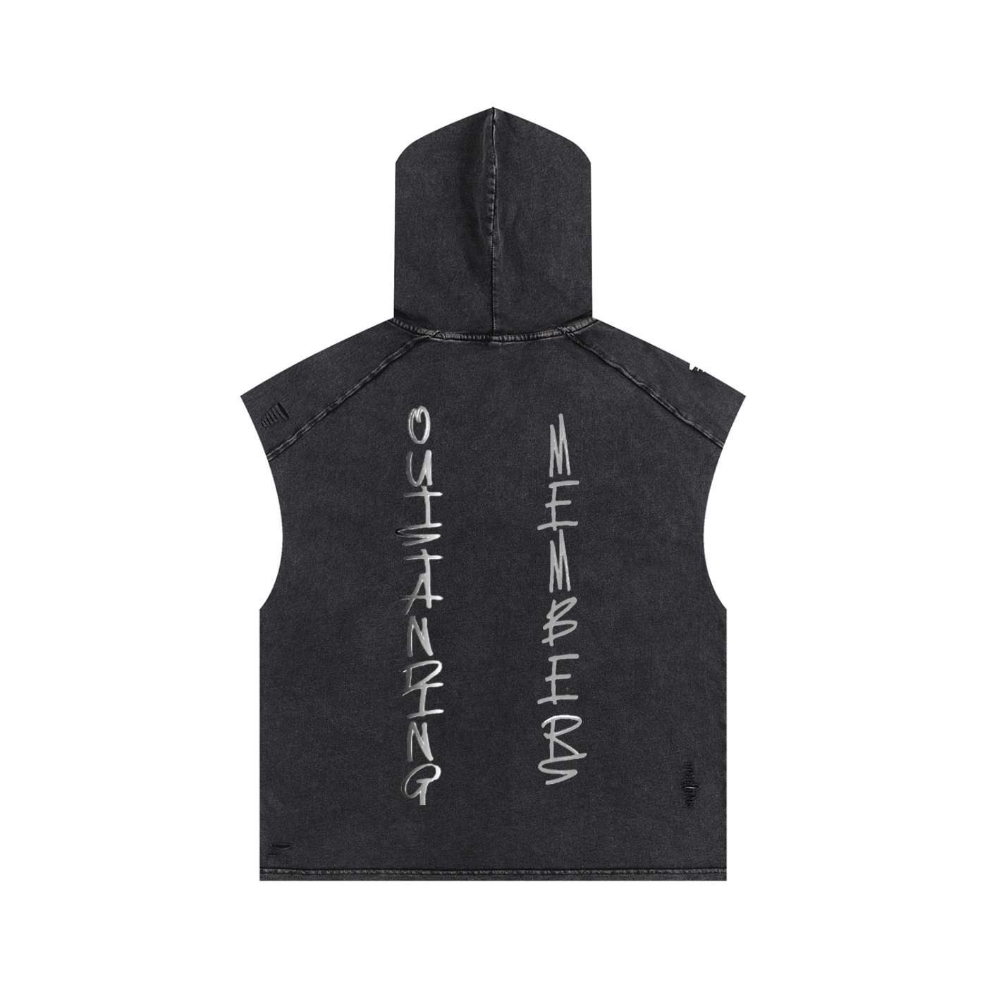 Snow Washed Boxy Hooded Tank Top - Image 2