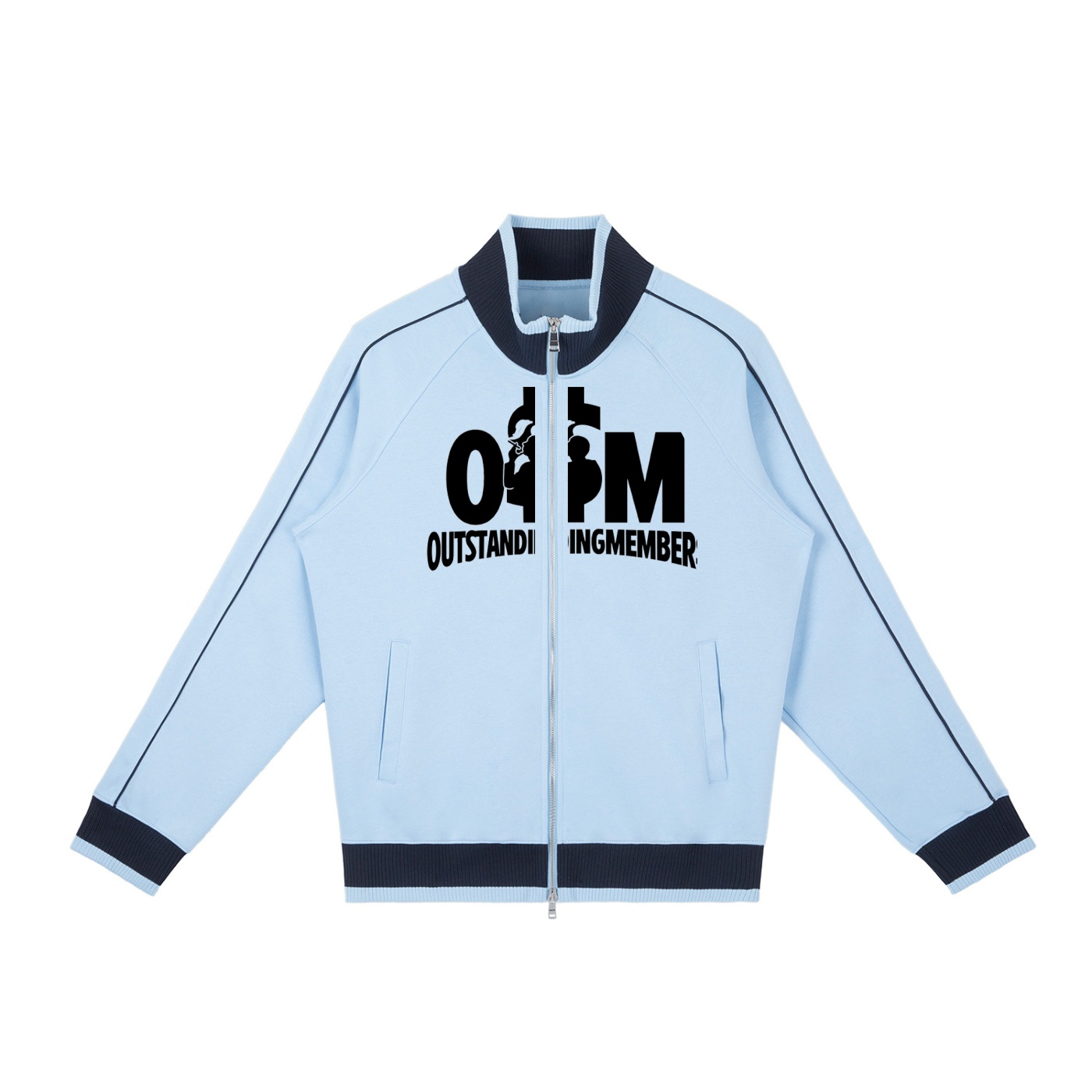 Color Block Raglan Sleeve Zip Track Jacket - Image 5